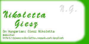 nikoletta giesz business card